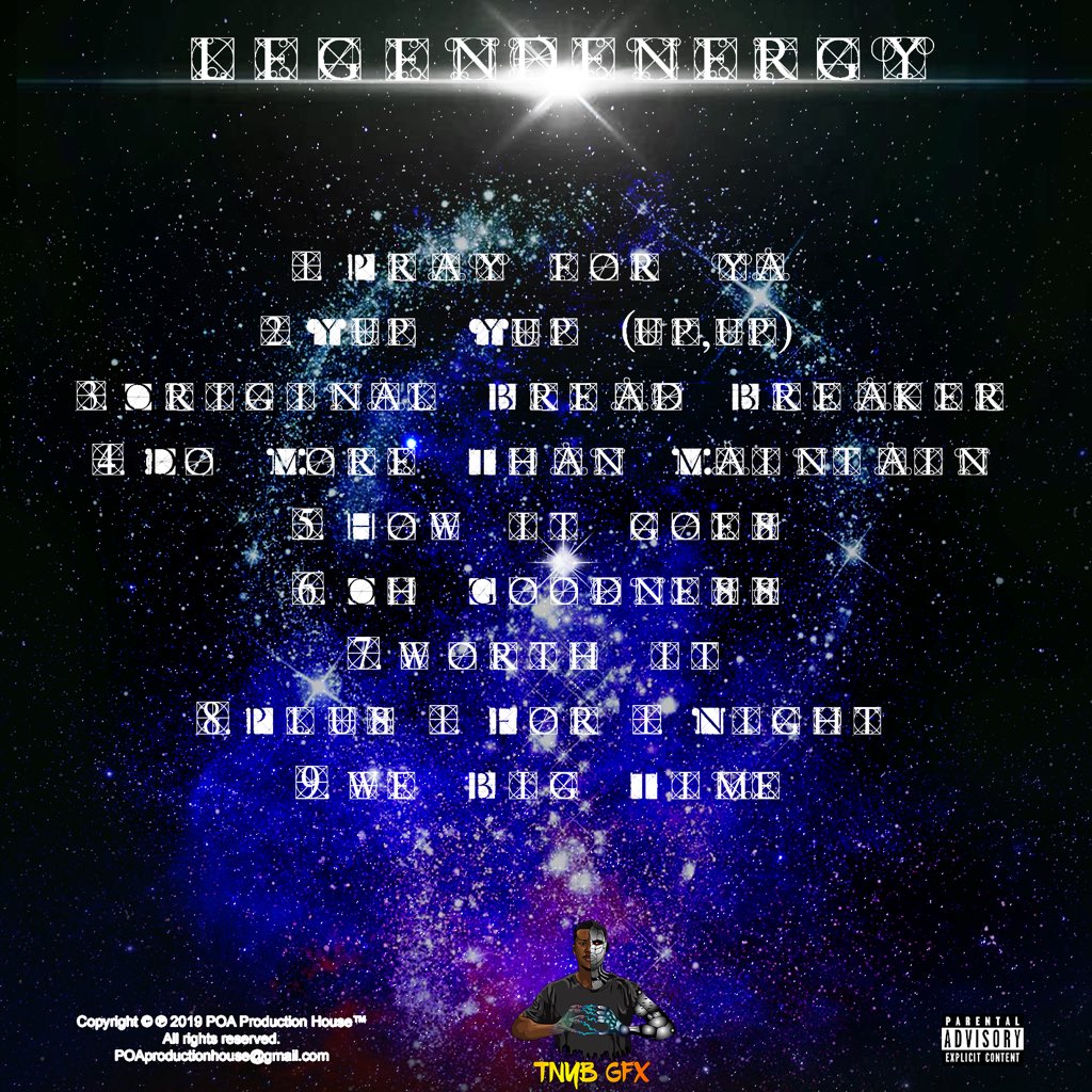 Tonycdesignsllc's tweet image. #LEGENDENERGY IS HERE 🔥🔥🔥 Completed this dope design for the artist that goes by the name of Cee Merk 🎤 a lyrical artist straight out of San Antonio Texas! Pleasure doing business with you bro! Here is the front cover and tracklist 💯 If anyone needs graphics , hit my DMs!