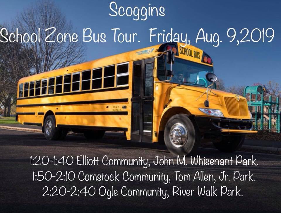 ScogginsMS's tweet photo. Coming to a Neighborhood near you! The Scoggins School Zone Bus Tour! https://t.co/11HFUhWUjf