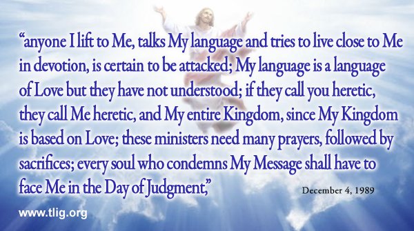 TrueLifeinGod's tweet photo. Anyone who judges the messages of True Life in God, will have to face Jesus one day, and sooner than we think!
Here are all the messages of True Life in God: https://t.co/adYCuO4vTa…
#ReadTheMessages
#TrueLifeInGod https://t.co/fXIPAlIpMh
