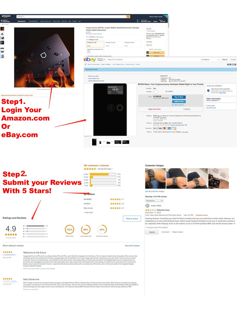 BitpieWallet's tweet photo. #Giveaway to our fans who bought #BITHD products:
1️⃣Leave reviews with 5 stars⭐️on our #Amazon or #eBay store, we're so happy to reward 3USDT to thank U
2️⃣Tweet review w/ @BitpieWallet #Bitpie, you'll get another 2USDT!
https://t.co/tWtXb6EcF6
Claim reward https://t.co/qvL1cUdsu0 https://t.co/018ziqP8Qa