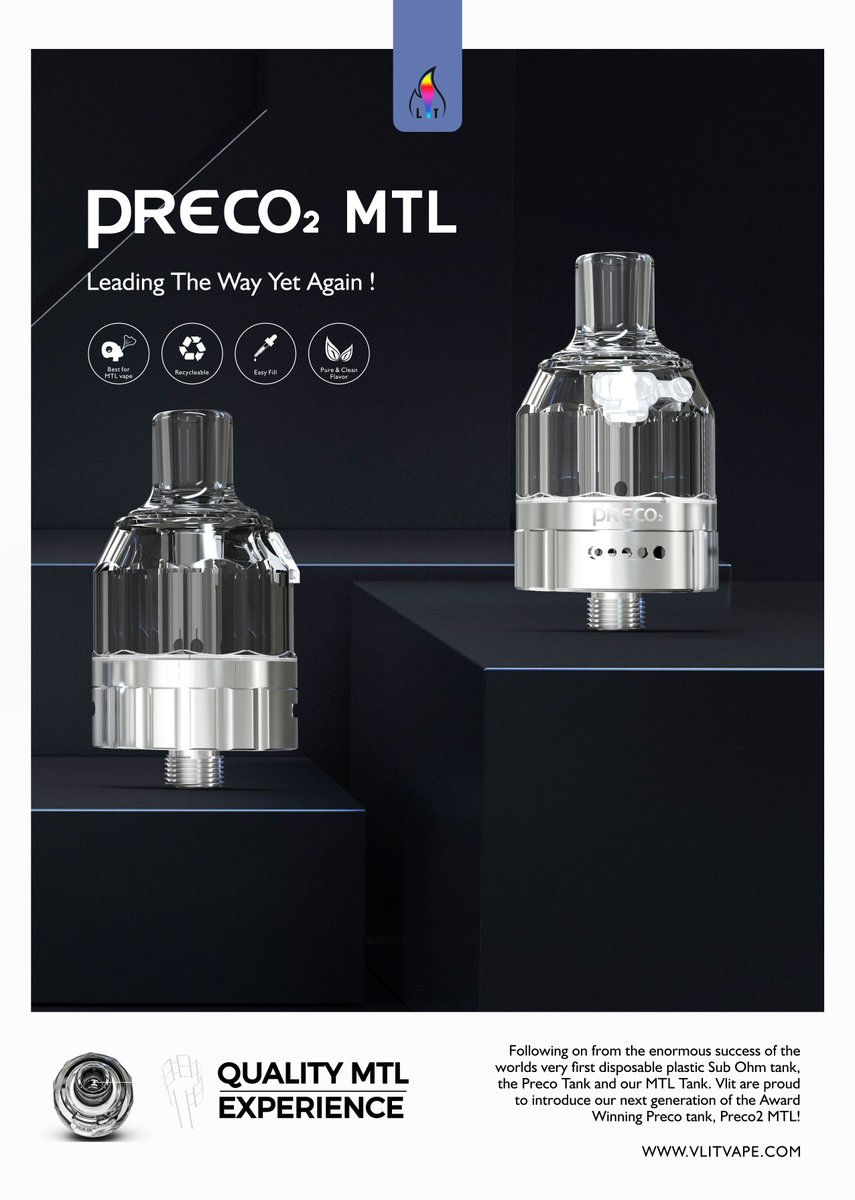 guiming7's tweet photo. Vlit Preco2 mtl tank, welcome to inquire me.
#vape #vlit #vzone #mtl #vapetank #preco https://t.co/cbJDiGPBrm