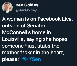 Bmac0507's tweet photo. AOC Incites Violence Against Mitch McConnell 

That's how this works right? https://t.co/9FhWAVpVC9