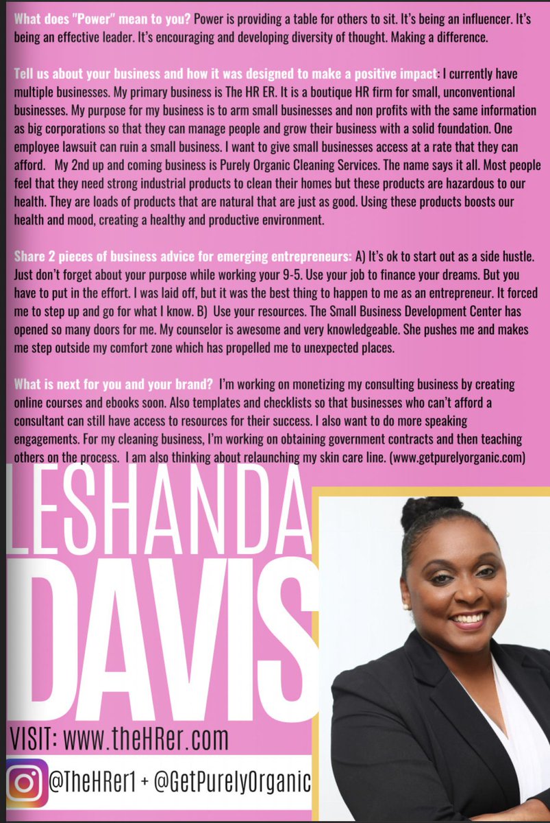 thehrer1's tweet photo. Check out this article about being a leader and building your brand. Click the link for the full Power 20 magazine. #thehrer #smallbusiness #hrconsultant #Entrepreneur 
https://t.co/CayqoN34jw https://t.co/mwlmgFNxoG