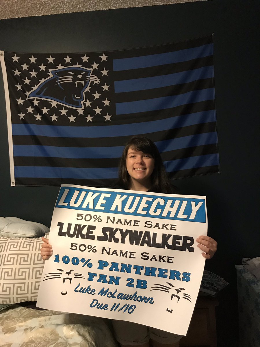 spoonerelaah19's tweet photo. Can’t wait for @Panthers training camp tomorrow! Hoping to meet Mr. Luke Kuechly!!! Maybe he’ll sign something for our Luke due this November!!! #panthersfans #favlinebacker #goat #namesake #lukemeetsluke https://t.co/Ou4RQLq0V7
