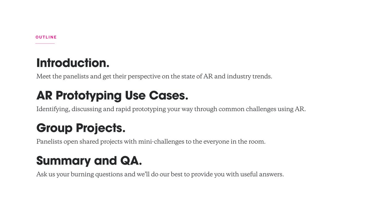 b_schmittling's tweet photo. @JeremiahAlex and I will be leading a rapid #AugmentedReality prototyping #workshop. Join us for an hour of demonstration, discussion and hands-on #AR prototyping with tools you can use to prepare for the #MixedReality near future.

AR Prototyping Live
➜ https://t.co/u3HCPLIEay https://t.co/uPNeOlgMTt