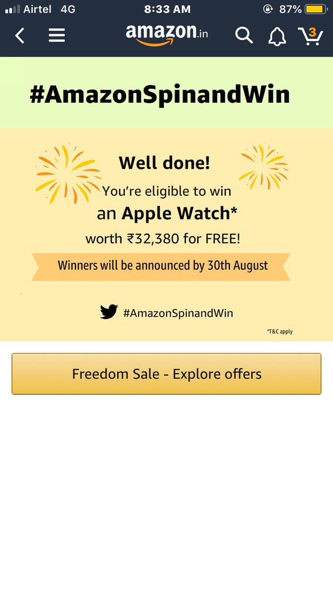 MiSufail's tweet photo. #AmazonSpinandWin https://t.co/l5dBgGNvuu