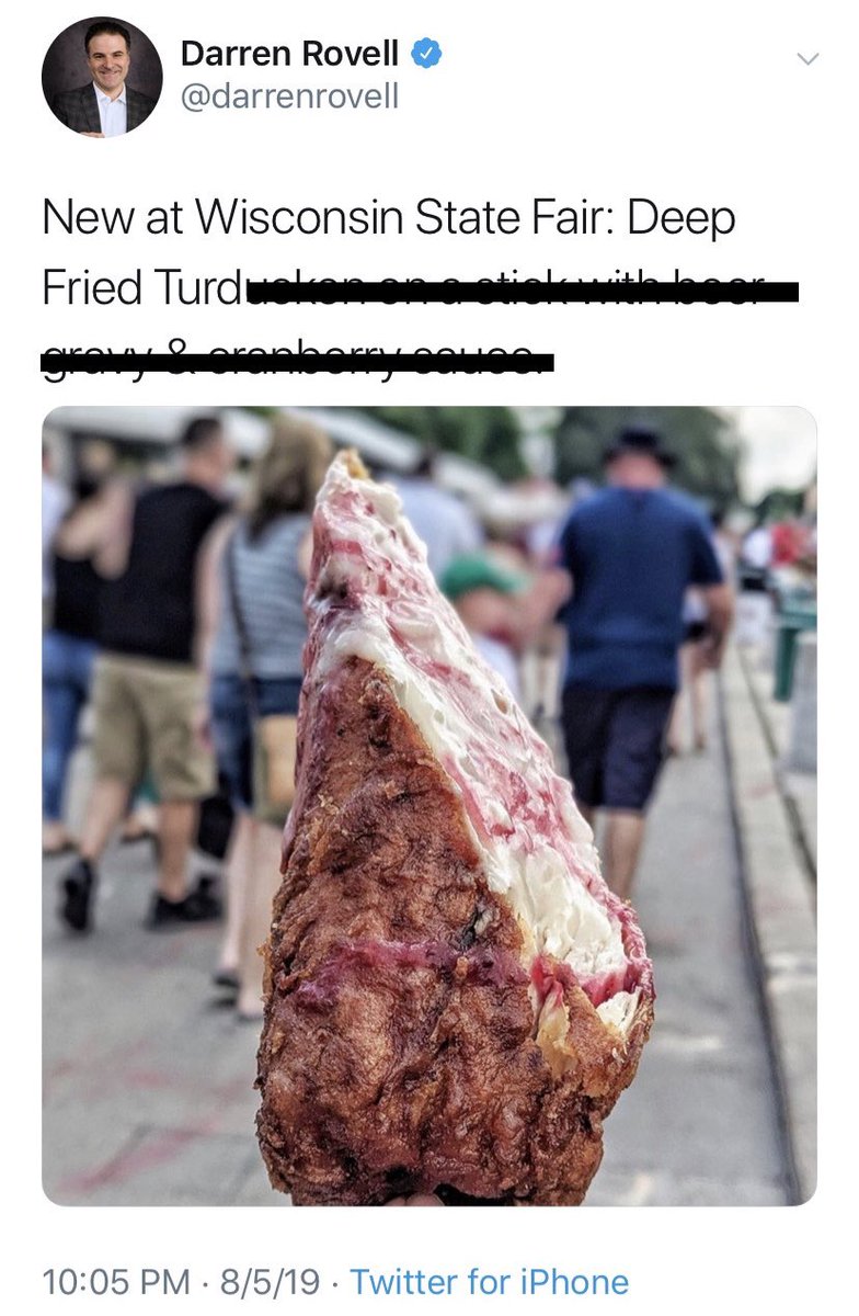 Darren Rovell on Twitter "New at Wisconsin State Fair Deep Fried
