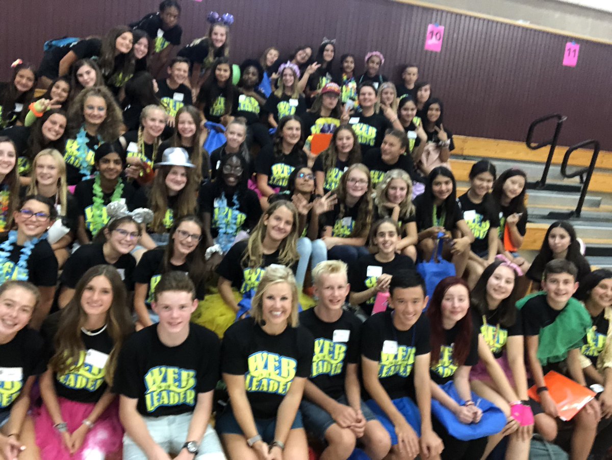 THESE WEB Leaders did amazing during the 6th grade orientation! This picture is usually a selfie but we have so many great WEB Leaders that I couldn’t get it. #gobig #totalsupport #WeRChilton #rcsdchampions @boomerangproject