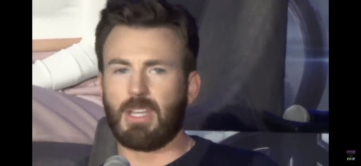 msmightyymouse's tweet photo. @ChrisEvans I just want to line this beard up right!! #avengers #AvengersEndgame https://t.co/bfncHgZV40
