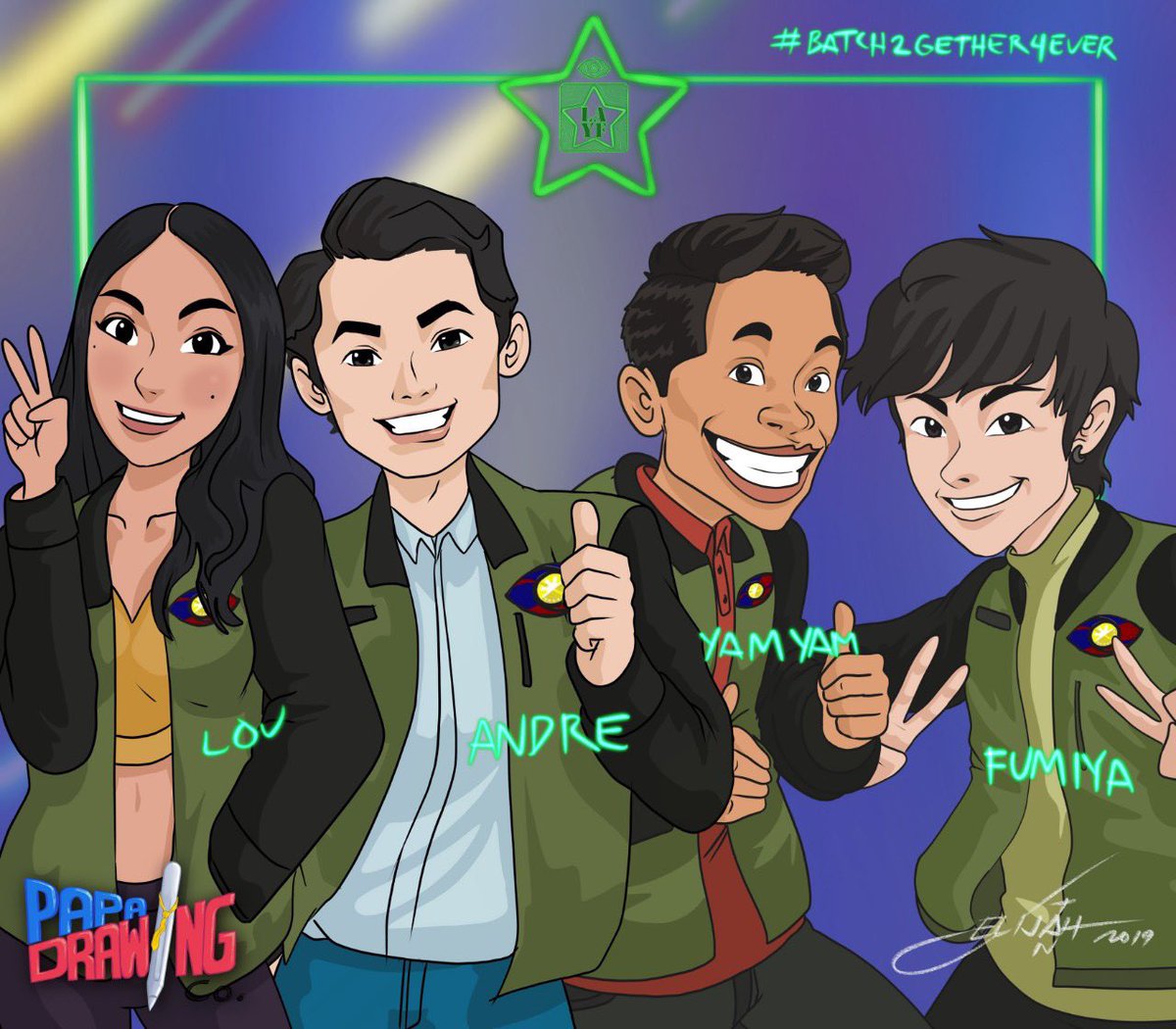 PBBabscbn's tweet photo. Team Online! Kung napansin niyo ang mga naggagandahang Big Otso housemate illustrations ng Big Night, gawa ang mga ito ni Elijah, isa sa mga trusted vision mixers ni Direk Jon Moll sa control room (mahahanap niyo siya sa @art_of_elijah_tan sa FB at IG)!

Maraming salam8 Elijah! https://t.co/WEGpWNZgIZ