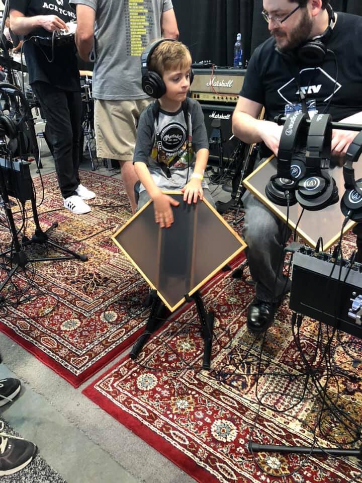 ATV_USA's tweet photo. Passing the torch on to the next generation of percussionists! The very talented youth of #namm2019 stopped by to try the #aFrame and EXS-5 Kit.
_
#atvcorporation #atvcymbals #atvadrums #aDrums #aFramedrum #electronicpercussion #electrorganic #aD5soundmodule #EXS #xD3soundmodule https://t.co/h04V8AxIhZ