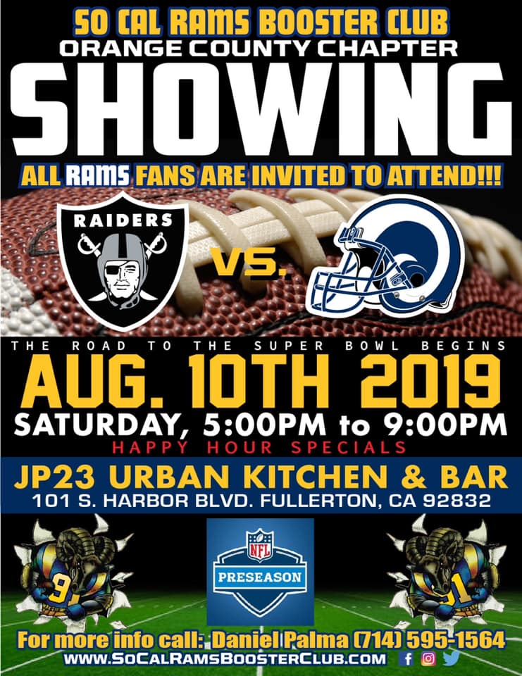FrankenRam's tweet image. Ramily in the OC come on down! The Rams 2019 preseason starts this Saturday! #MobSquad 🏈
#SoCalRams #OCchapter #RamsHouse