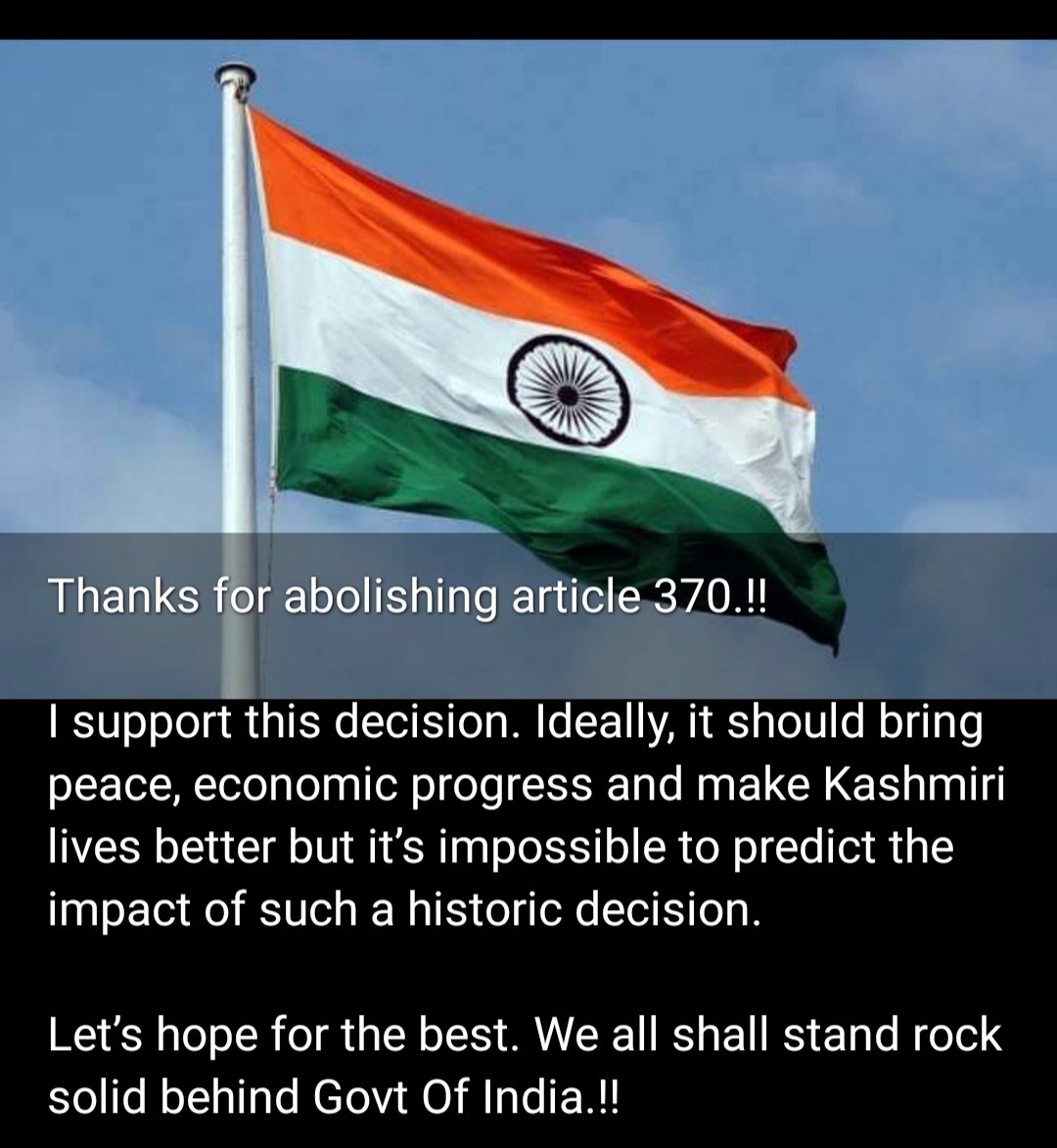 Nikhil22993's tweet photo. Being an indian citizen i kindly support this move of abolishing article370. #Article370 @RahulGandhi @prashant_tiko @priyankagandhi https://t.co/86TGL4NTeZ