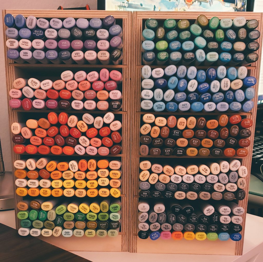 My childhood dream come true 😭💗 I bought all 360 Copic markers to get back into doing traditional art. Originals in the shop to come! (And marker streams!)