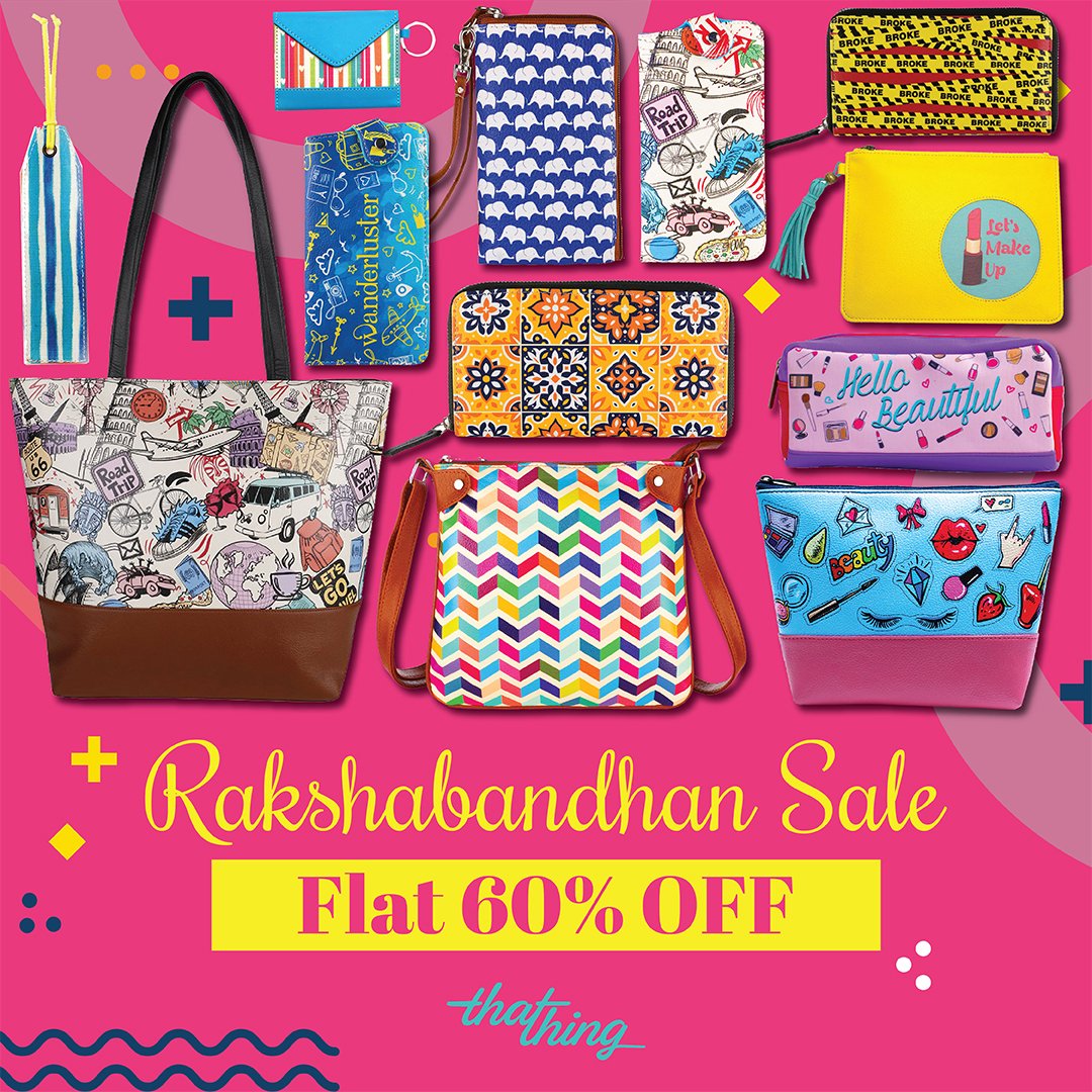 ThathingCo's tweet photo. Flash Sale FLAT 60% OFF sitewide, for 2 days only! Gift something awesome to your brother/sister this #rakshabandhan. Visit: https://t.co/ZaVUaeVMwk

#rakhi #rakshabandhanspecial #rakshabandhangifts #rakshabandhan2019 #rakhigifts #rakhispecial #sale #flashsale #thathing https://t.co/KfjeNqQ4w9