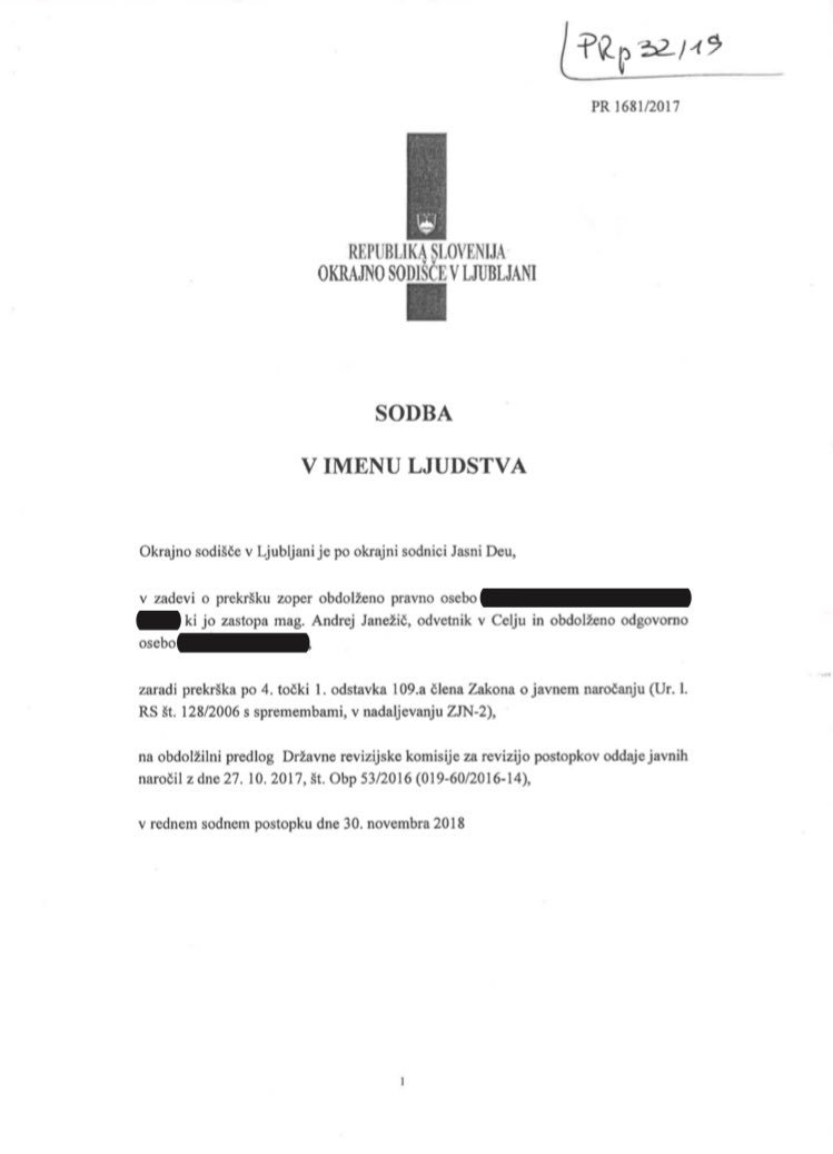 NikaKunaver's tweet photo. #ograja Včeraj sem zaradi ponarejanja listin tožilstvu ovadila direktorja Minisa, Bojana Plohla. V zahtevi za popravek mi s copy paste sodbo (leva fotka) dokazuje, da je imel le 0,58 evra davčnega dolga. Originalna sodba je tista na desni, dolžan je bil več kot 3000 evrov. https://t.co/tPGlRbwlH5