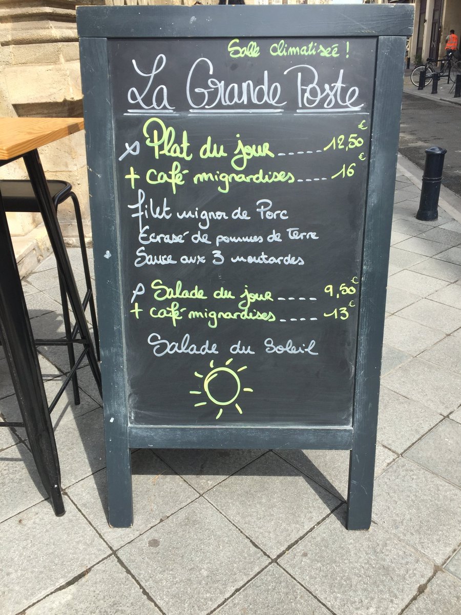 PosteGrande's tweet image. 🍴 Venez découvrir notre plat ou salade du jour accompagné d'un café mignardises ! 🍴