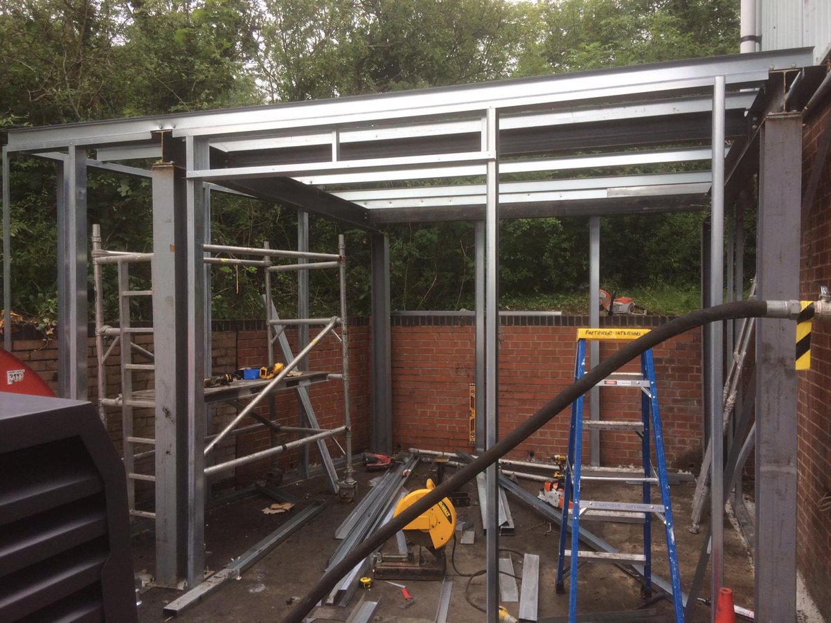 PartridgeInt's tweet image. Compressor Room going up at AF Aerospace #Rugby #compressor #Electrical