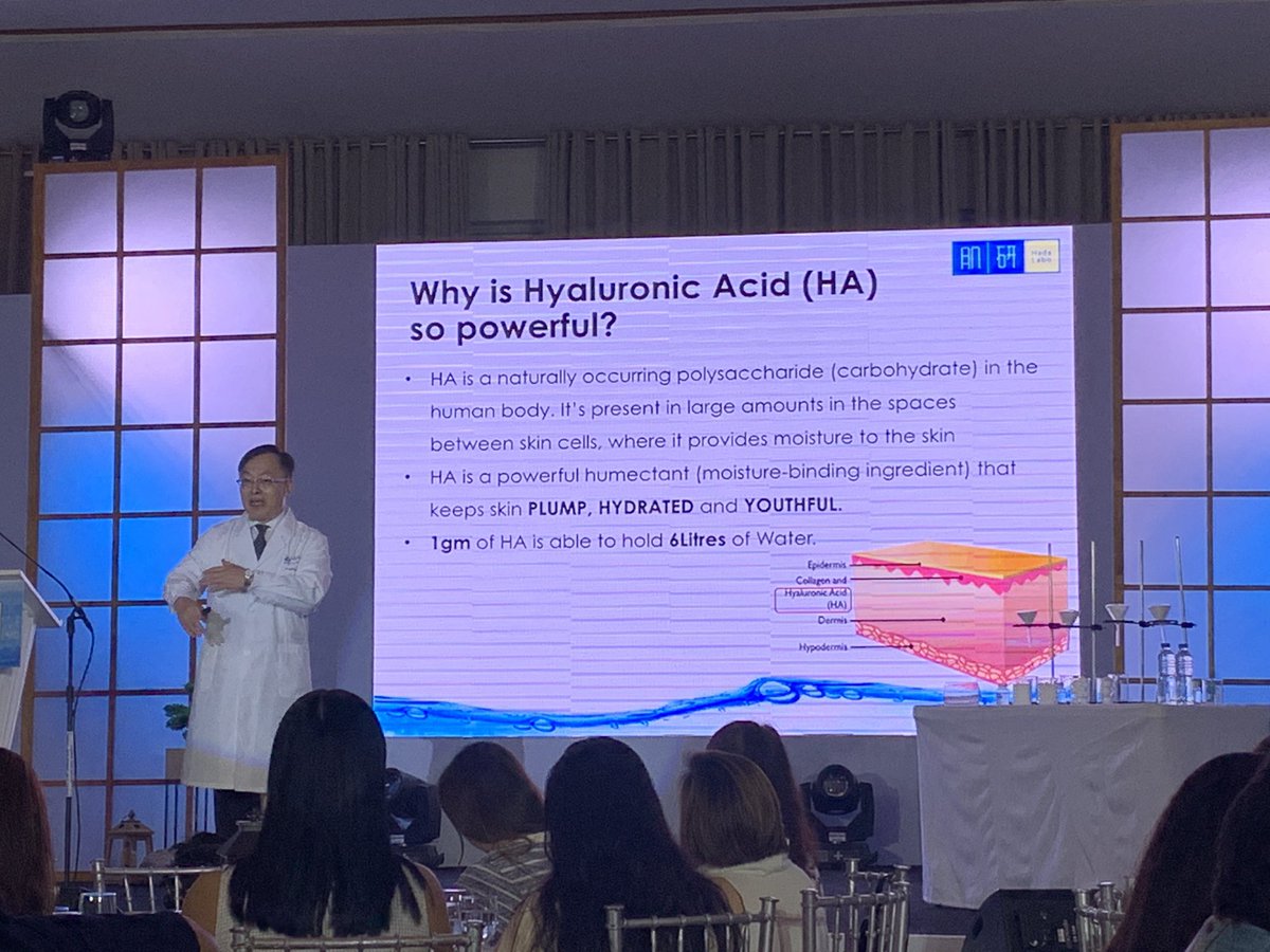 manilabulletin's tweet photo. Dr. Naelong Wong, RND Director of Mentholatum Philippines taught us the science behind Hyaluronic Acid (HA). Here’s why it is so powerful: #HadaLaboPH https://t.co/fw8Ovt2gnN