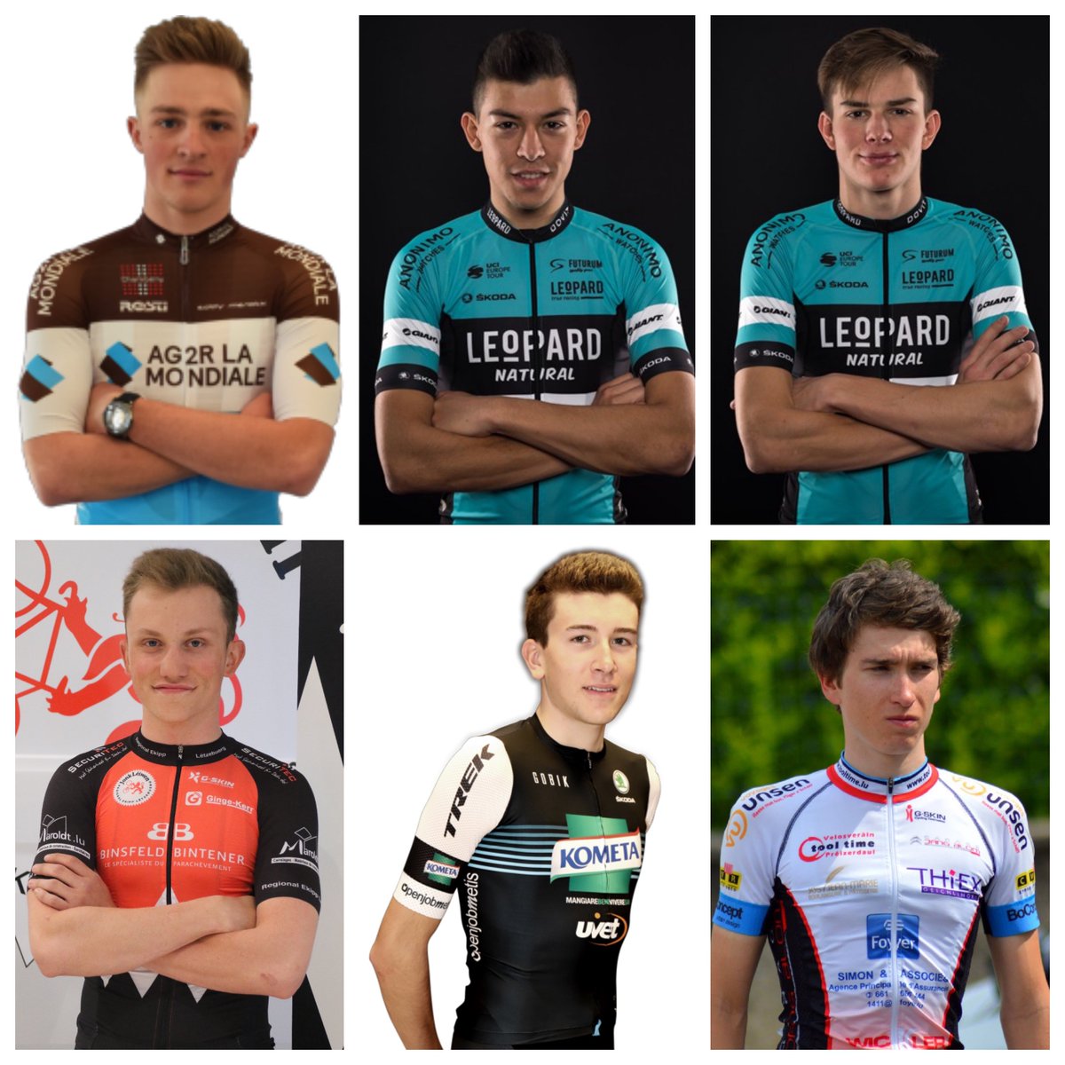 Sélection Luxembourgeoise🇱🇺 pour le <a href="/tourdelavenir/">Tour de l'Avenir</a> 🇫🇷
<a href="/ken_conter/">k£n</a> (<a href="/ChamberyCF/">CHAMBÉRY CYCLISME FORMATION</a>)
@clnhdrschd (@Leopard_Cycling)
Arthur Kluckers (@Leopard_Cycling)
Cédric Pries
<a href="/RiesMichel/">Michel Ries</a> (@KometaCTeam)
Maxime Weyrich 
directvelo.com/actualite/7629…