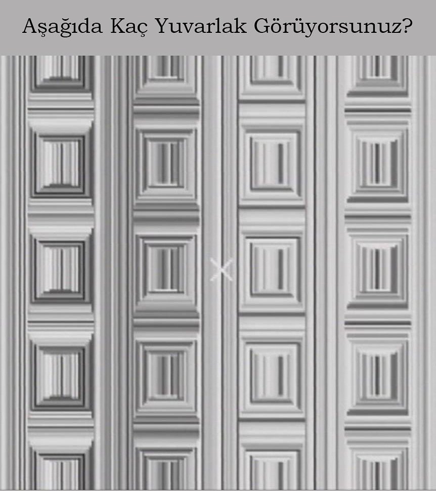Siz bu görselde kaç tane yuvarlak görüyorsunuz?

Bazıları bakar bakmaz görüyor, bazılarıysa merkeze odaklanıp ekrana yaklaştığında görebilmeyi başarıyor. 

Yuvarlakları görmeniz ne kadar zamanınızı aldı? 🤗