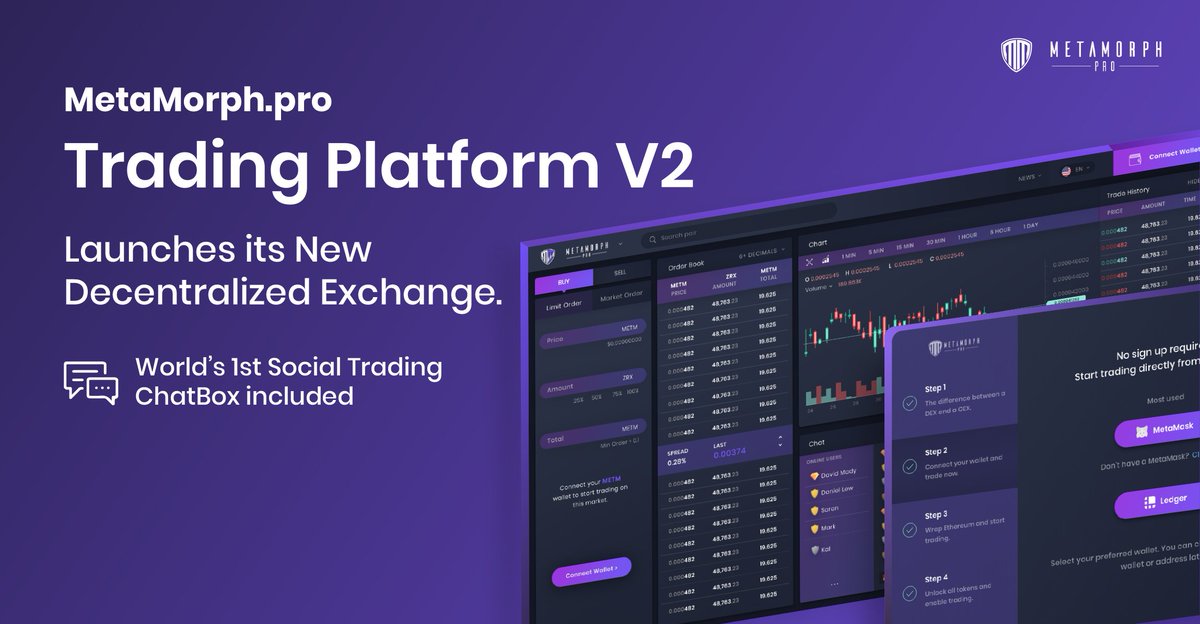 MetaMorphPro's tweet image. The MetaMorph Pro Platform continues to expand with a fully rebuilt version of its decentralization exchange. Plug-and-play trading with an enhanced user interface that makes decentralized trading easy to perform. 

➡️ link.medium.com/V7jkKMYoSY