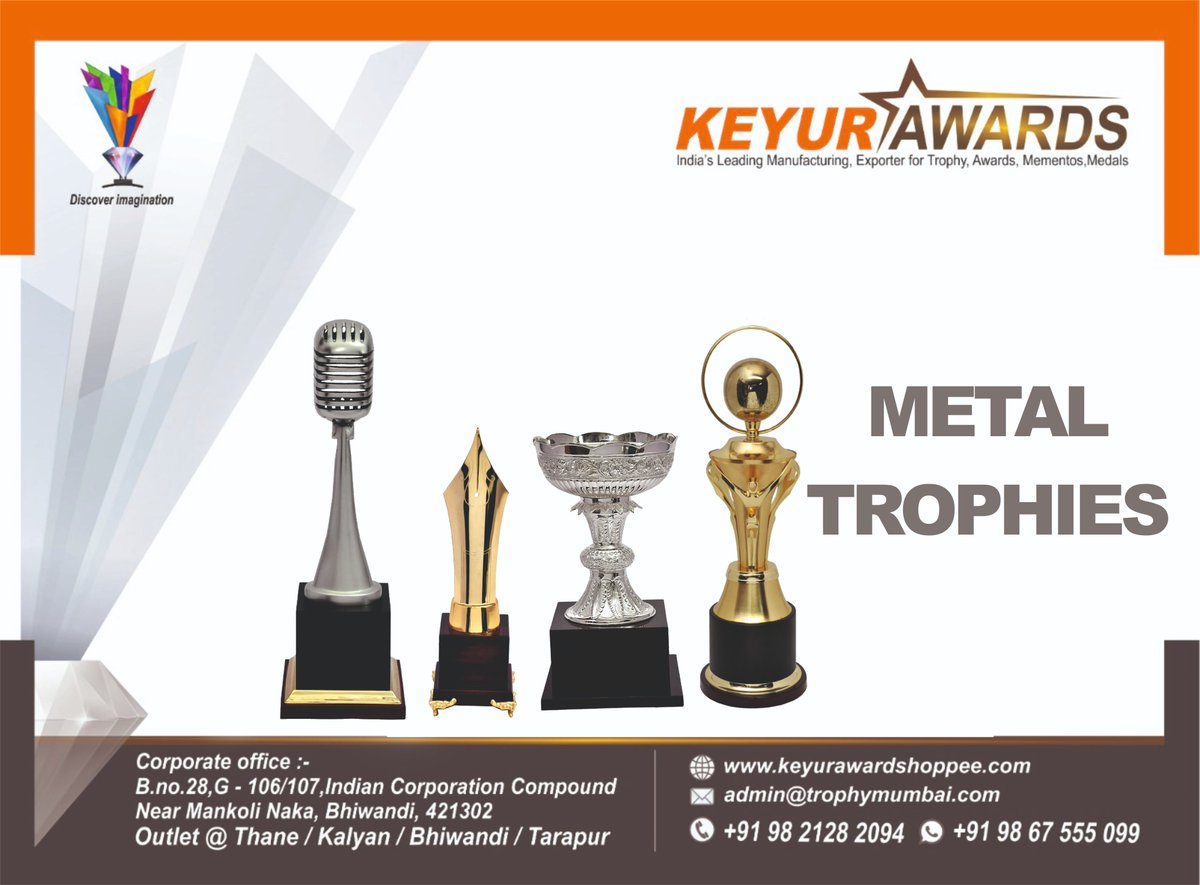 AwardKeyur's tweet photo. Metal Cup Trophies are most utilizing awards.This Metal Trophies are made from plated metals &amp; resins. Traditional reflective metallic finishes, bright &amp; shine with wood bases or marble bases. Metal Trophies are also uniquely customized is shape of statue,products,or event theme. https://t.co/p09cPrvW5t