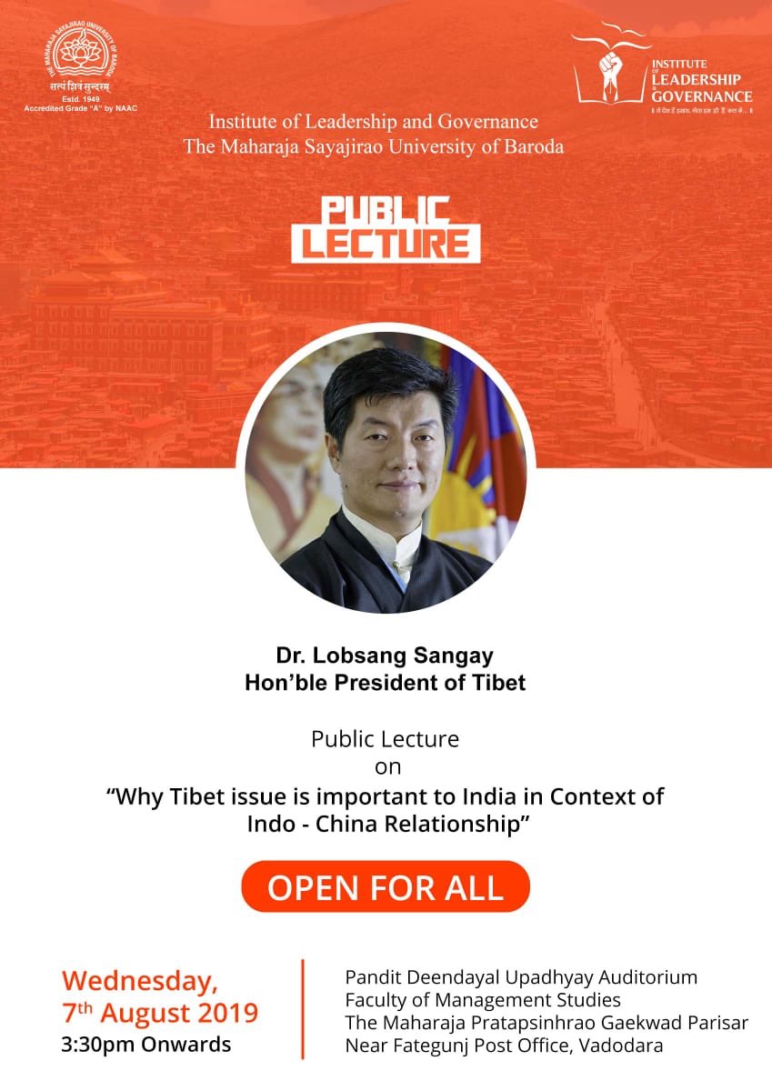 MSU PARIVAAR (@msuparivar) on Twitter photo We are eager to welcome Honorable <a href="/Drlobsangsangay/">Lobsang Sangay</a> at <a href="/ILG_MSUbaroda/">ILG MSU</a> <a href="/Themsubaroda/">The Maharaja Sayajirao University of Baroda</a> We are eager to welcome Honorable <a href="/Drlobsangsangay/">Lobsang Sangay</a> at <a href="/ILG_MSUbaroda/">ILG MSU</a> <a href="/Themsubaroda/">The Maharaja Sayajirao University of Baroda</a>