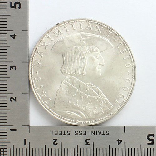 オーストリア 1969年 50シリング銀貨】 ☆神聖ローマ皇帝