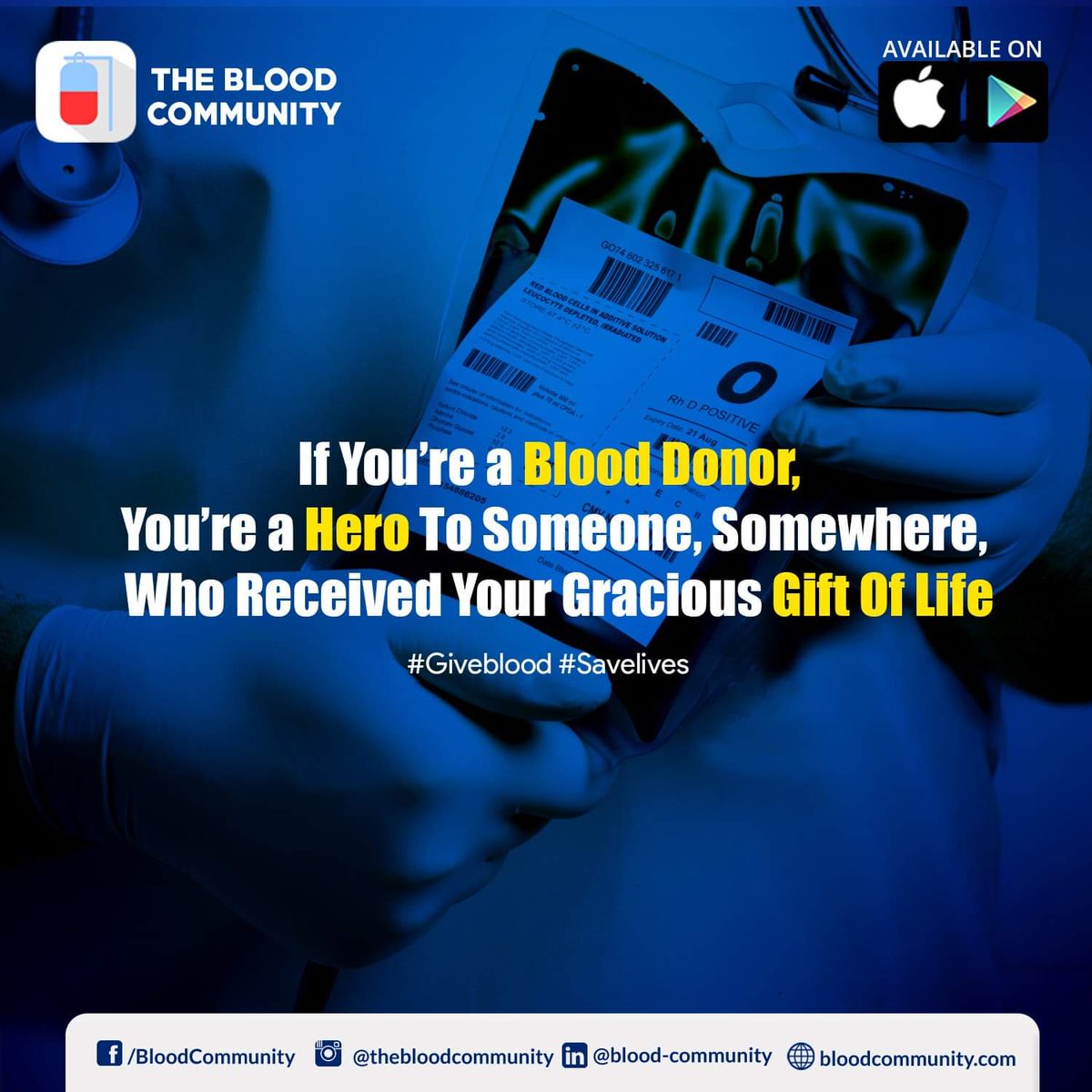Codematics_Inc's tweet photo. “If you’re a blood donor, you’re a hero to someone, somewhere, who received your gracious gift of life"

iTunes:https://t.co/8WAdzZJK3r 
Google Play: https://t.co/7ojtaSWYGo

#BloodCommunity #Heros #GiveBlood #SaveLives #HumanityFirst #Pakistan https://t.co/1qUq1a1rsQ