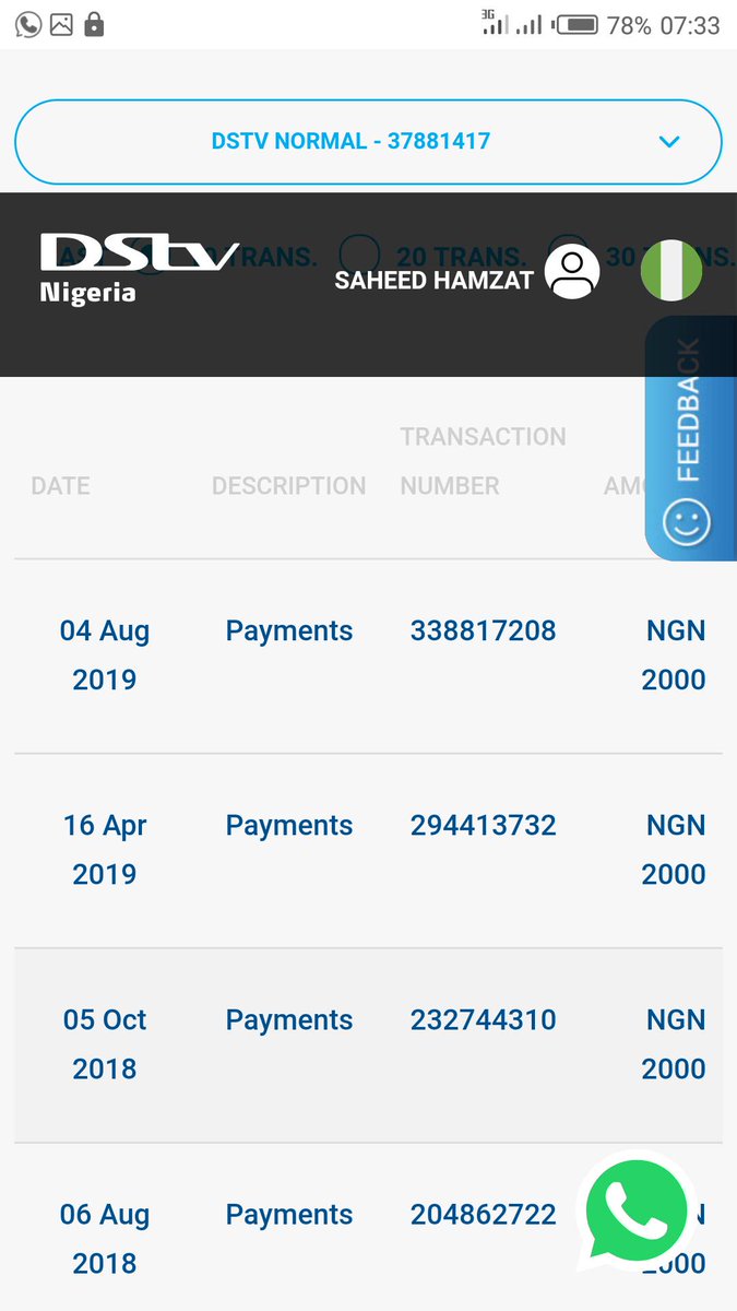 efficiency_ark's tweet image. #DStvNgCares With the below screenshot, it is shown that I made a subscription of #2000 for dstv access on the 4th of August, 2019.
Which you guys said it has not been reflected. Please what is really happening pls, and today is 6th of Aug.