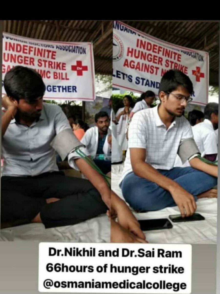 NityaBilla's tweet photo. Hatsoff to the doctors on indefinite hunger strike!! #SayNoToNmc https://t.co/rK8w5FVlJ2