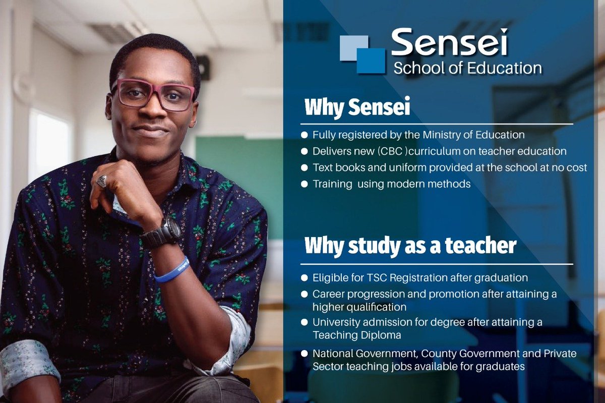 Senseitraining's tweet photo. #InformativeTuesday
NEW COURSE!!
Certificate and Diploma in Early Childhood Development Education(ECDE)
Diploma in P1(Teaching Course).
Intake: September 2019 at our Nairobi Campus in Kitengela.
Call/Text:0719233233 #RutosPromiseToHeroes
#TuesdayMotivation
#TuesdayThoughts https://t.co/zmz8yKXujx