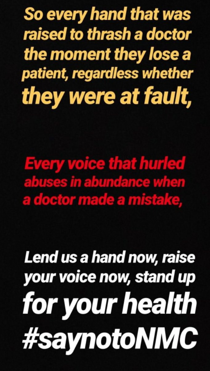 vasistadutt's tweet photo. #SayNoToNMCbill https://t.co/khfCC2gNQf