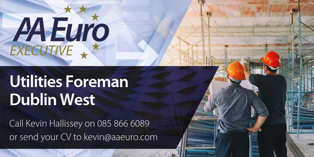 aaeurogroup's tweet photo. Are you a Utilities Foreman seeking a new challenge? We have a role just for you in Dublin West.
#jobfairy #workinDublin #DublinJobs #JobsInDublin #getHired https://t.co/lrU1FmirNW