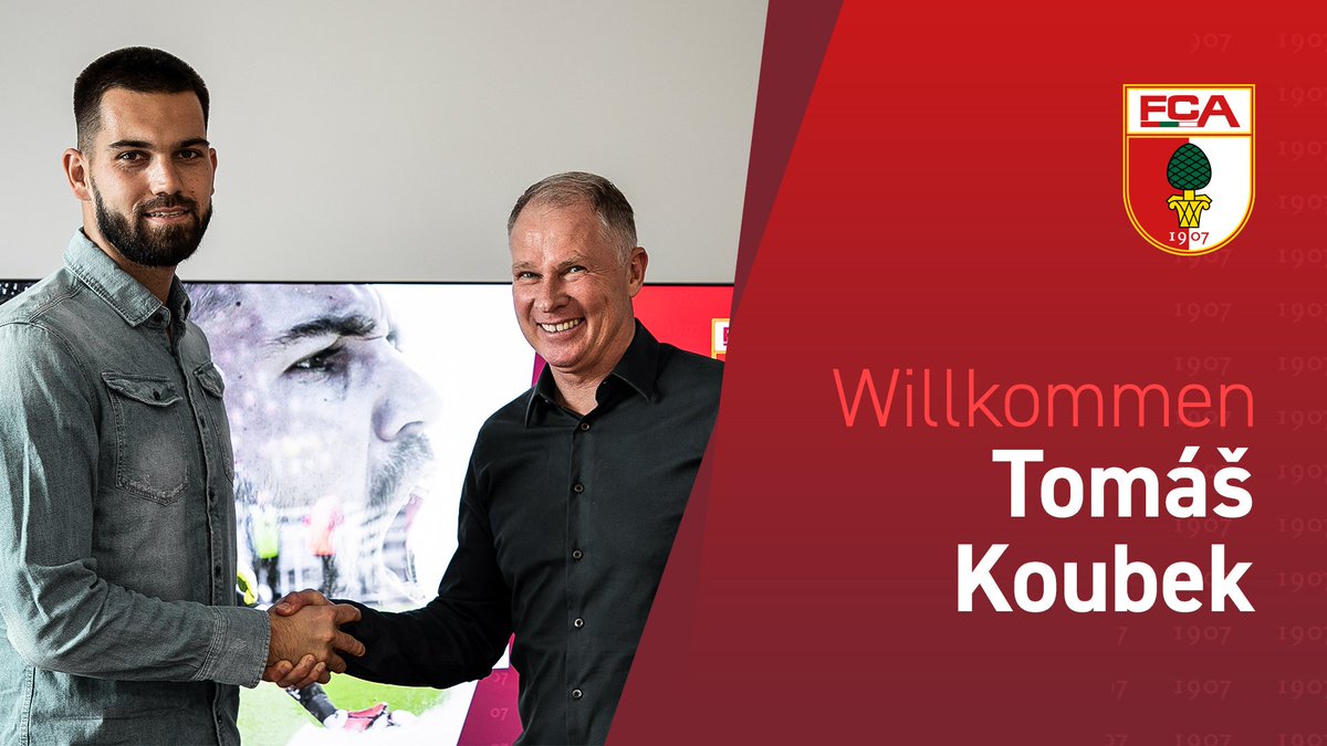 FCAugsburg's tweet photo. Ja, wen haben wir denn da? 🤩 Servus und herzlich willkommen bei ROT-GRÜN-WEISS, Tomáš #Koubek! ❤💚 
_____
📝 Alle Infos zum Transfer ➡ https://t.co/GRTYEfTS0r https://t.co/zWckIZxofM