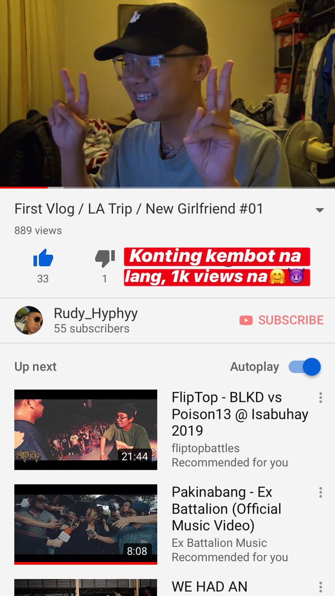 rudy_highphyy's tweet photo. https://t.co/4zVQxh0SiU  ‼️‼️‼️
Yung mga walang ginagawa jan. Nuod muna kayo oh😅
Kung hindi ka naman busy..
Like, comment at subscribe kana din baka trip mo, HAHAHAHAHA🙊🤣

Yung mga naiinis sa pagmumukha ko, pasensya na. Masasanay din kayo🤣 

#vlog #fun #MBHelloLoveGoodbye https://t.co/GByGmPmXWt