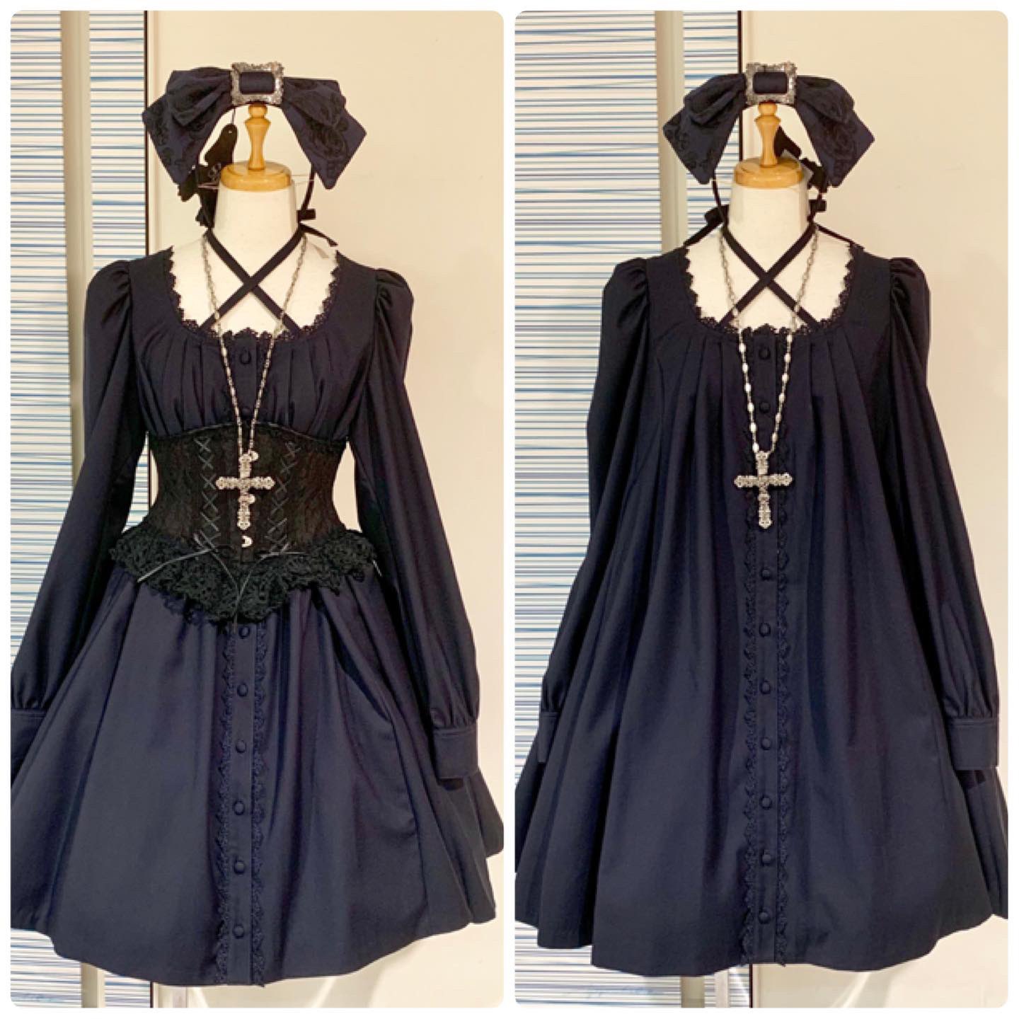 Sheglit クロスリボンフレアワンピース img_543fc020f7642a24257ee736b9