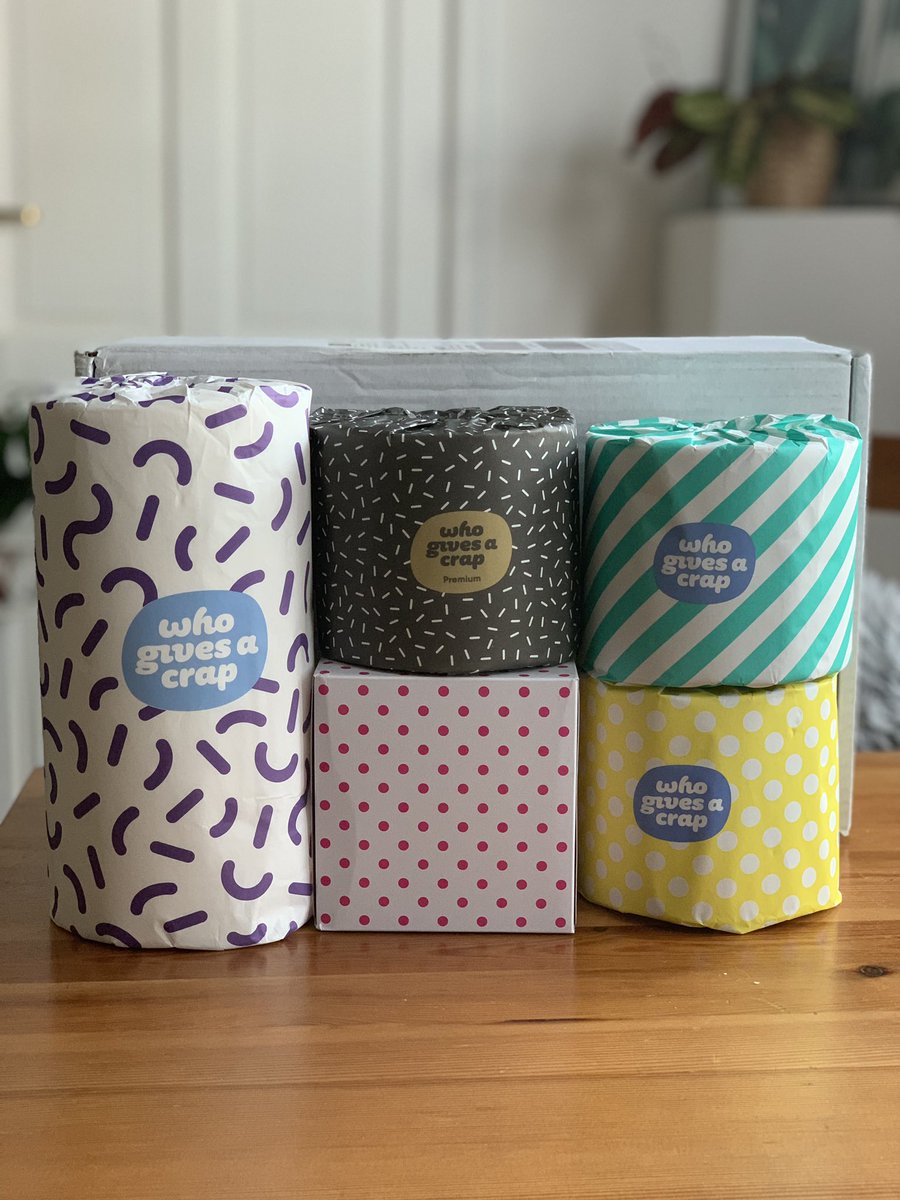 RachelAvery's tweet photo. Say bye bye to unnecessary plastic! Step one, order pretty loo roll from @WhoGivesACrapTP 👏🏻 here’s £5 off if you’re interested: https://t.co/Gx4orDduER #looroll #plasticfree #sustainable #eco #rachelrecommends https://t.co/slQnRuycQB