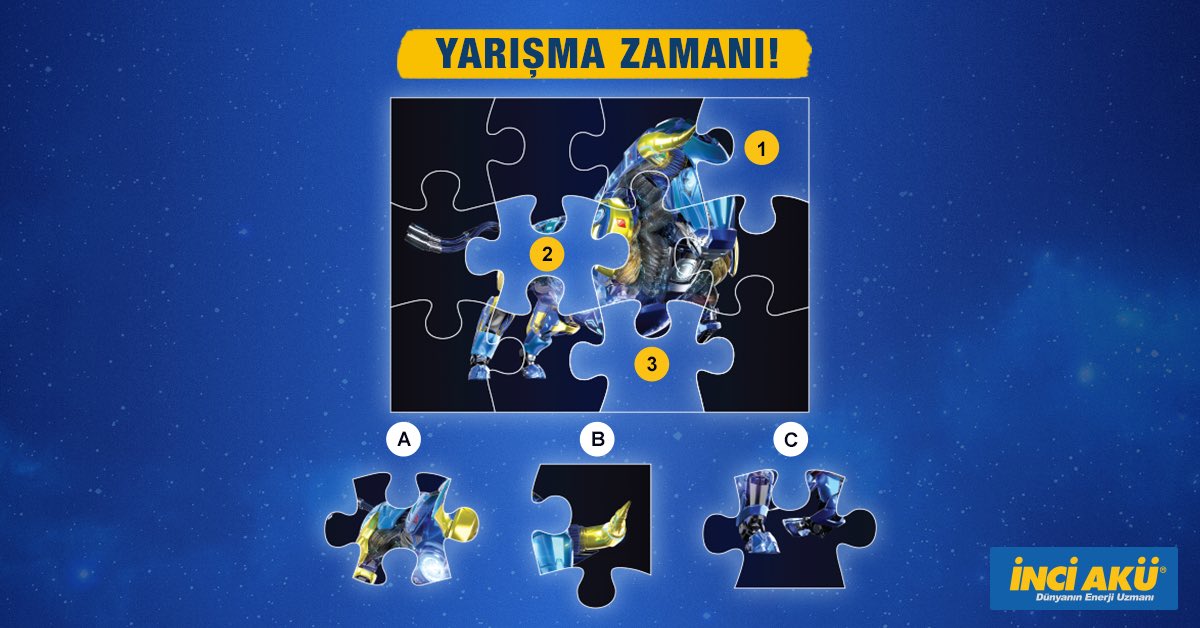 Yarışmamız başlıyor! <a href="/inciaku/">İnci Akü</a>’yü takip edin, “İnci Akü Formul A Taurus” puzzle'ımızın eksik parçalarını, puzzle’daki doğru numaralar ile eşleştirerek yorumlarda yazın ve paylaşımımızı beğenerek ‘Xiaomi Kulakiçi Kulaklık’ kazanma şansı yakalayın! #Yarışma #İnciAku #FormulATaurus