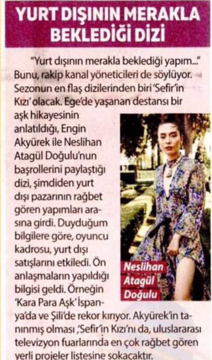 #EnginAkyürek #NeslihanAtagül #SefirinKızı  
Yurt dışının merakla beklediği dizi 
#Sinakoloğlü #milliyetcadde