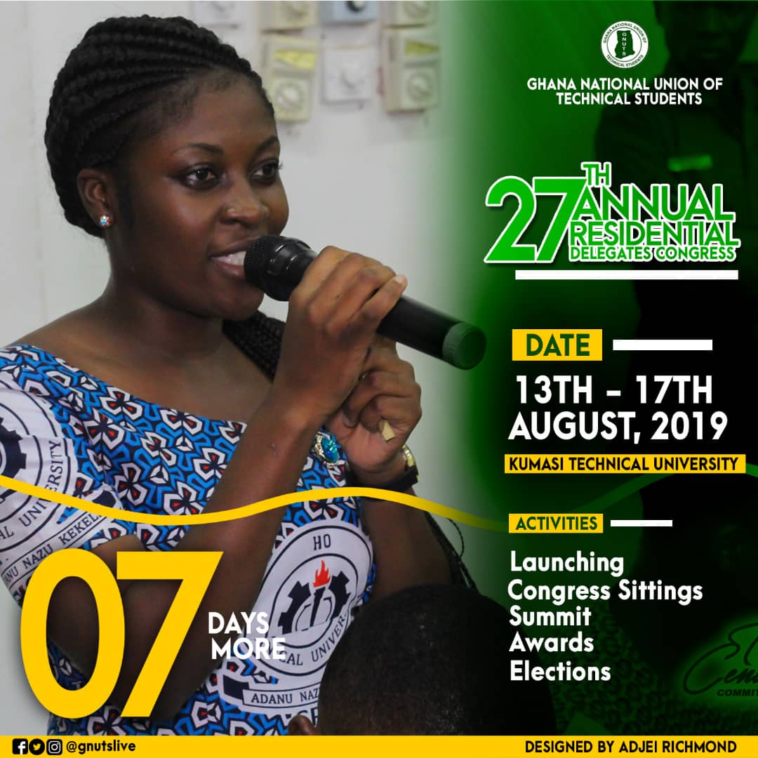 7 days more and still counting. GNUTS 27th Annual Residential Delegate Congress. We dey grounds 👇