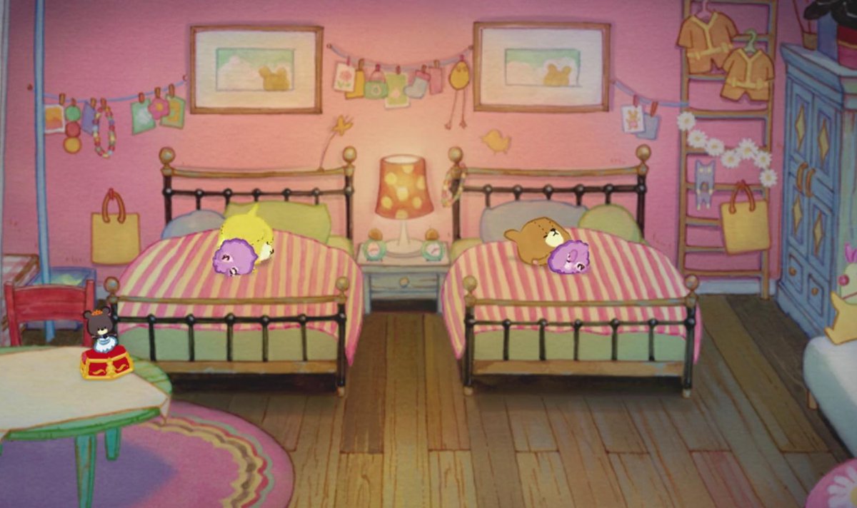 れんげちゃん Netflixアニメ がんばれ ルルロロ がちょっとすごいクオリティ 双子の女の子のクマ のぬいぐるみ の日常なんですけど 家 インテリアが超絶可愛い 双子のお部屋可愛い お風呂可愛い 観てるとたまらんすぎて腰がくだけます