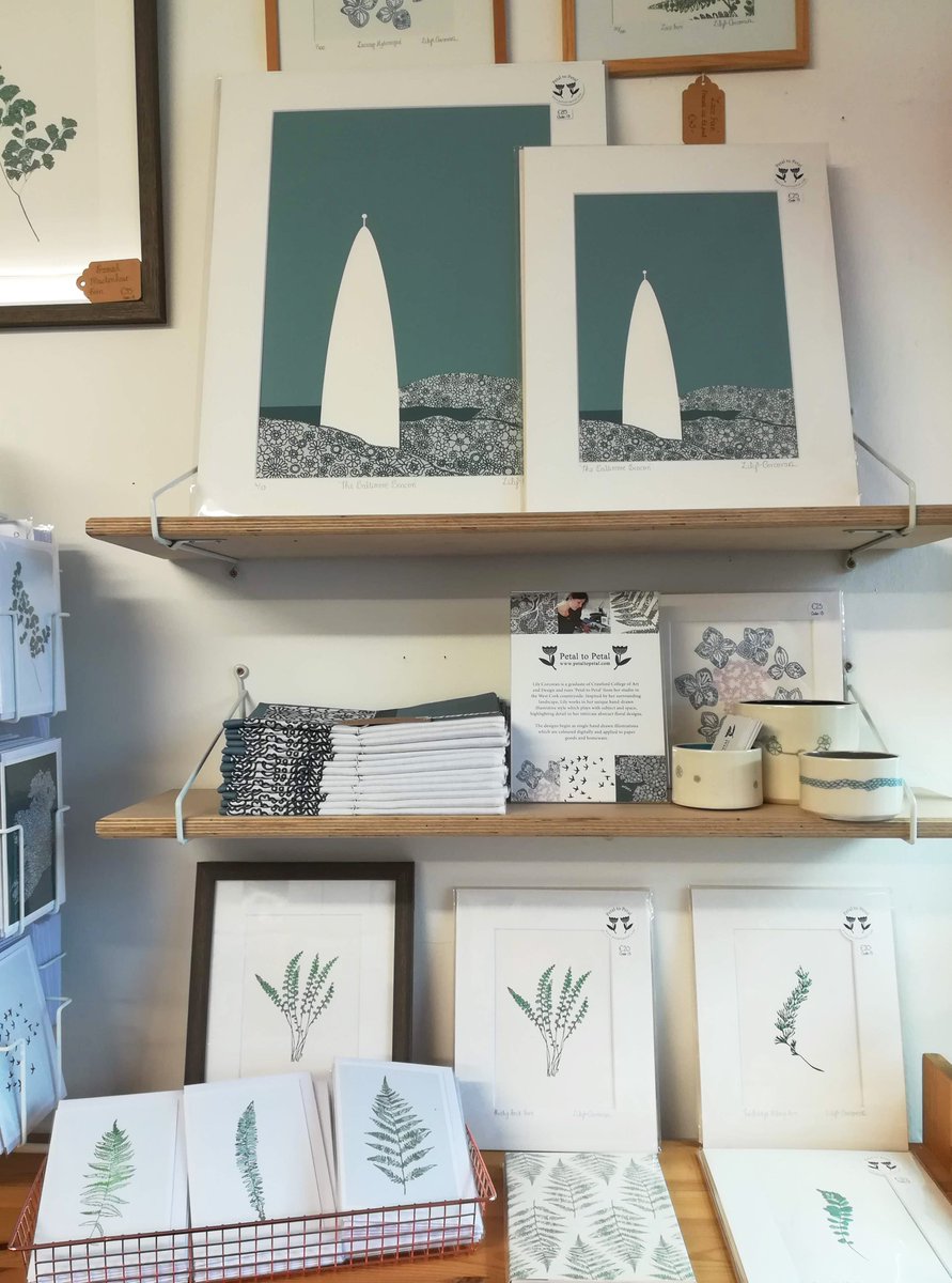NEW A3 limited edition print of 'The Baltimore Beacon' at #westcorkcrafts. There are only 10 prints in this edition. Pictured here is a seconds A4 print of the Beacon (I actually also have a shelf of discounted prints on sale at the bottom of my display).#skibbereen #petaltopetal