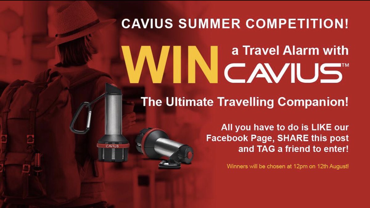 We are running a #Competition on our Facebook page! See it here <a href="/CaviusUK/">Firechief Alarms Range</a> on Facebook! 

Win a Travel Alarm! 

Just LIKE our page 👍
SHARE this post 🤳
TAG a friend 👫 

#WIN #Travel #Summer #Safety