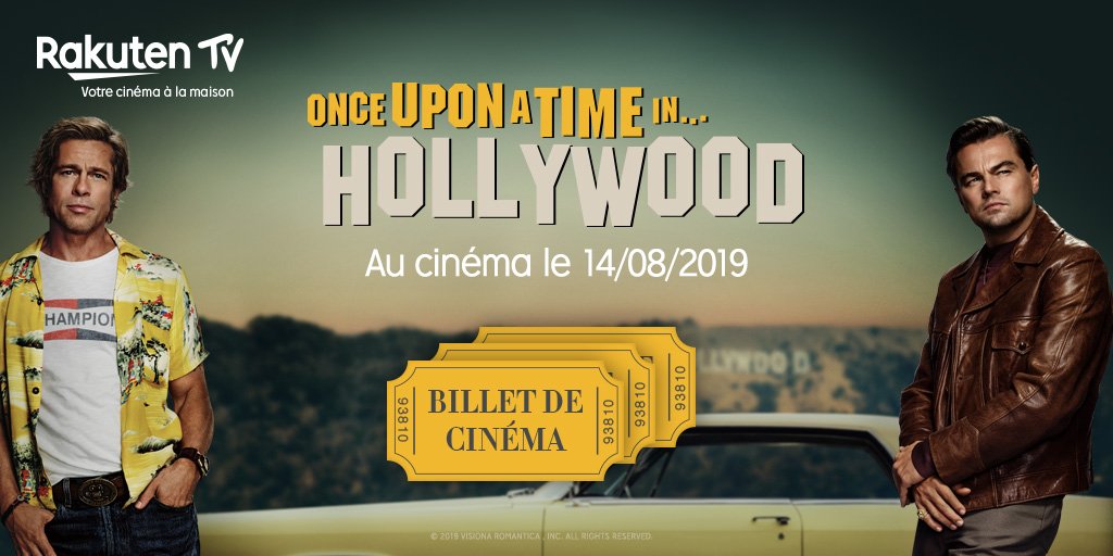 RakutenTV_FR's tweet photo. Tarantino fait son grand retour au cinéma ! 

Tentez de gagner deux entrées pour le film ONCE UPON A TIME IN... HOLLYWOOD 🎥

Participez en #RT + Follow

Patientez en regardant le meilleur de Tarantino: https://t.co/pQn3Aml1O4

T&amp;Cs sur: https://t.co/LiHwUnqzNQ https://t.co/tKe1nq5gAx