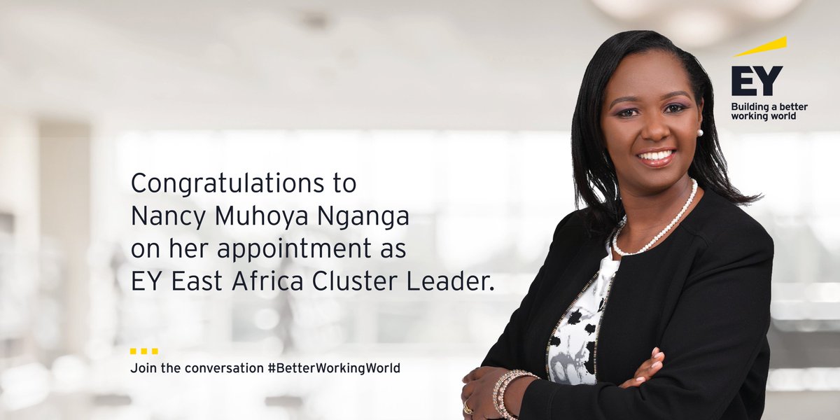 EY_Africa's tweet image. EY is proud to announce the appointment of Nancy Muhoya Nganga as EY East Africa Cluster Leader! #BetterWorkingWorld