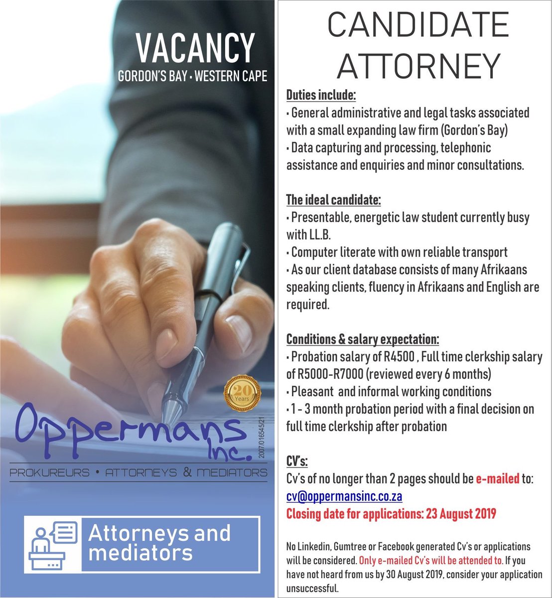 The Legal Boutique Western Cape on Twitter: "[#CANDIDATE ... The Legal Boutique Western Cape on Twitter: "[#CANDIDATE ...