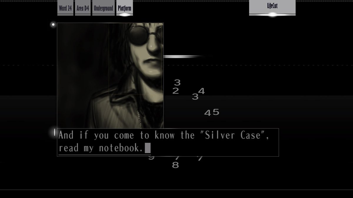 The Silver Case est donc à conseiller à celles et ceux qui recherchent des jeux un peu énigmatiques et différents, nimbés de noirceur pré-2000 (so 90s) et de tentatives esthétiques / sont intéressés par Suda51 (marry me), tout est déjà là, en 1999