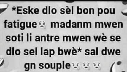 anpere_a509's tweet image. Bondye papa tande vwa jenès svp👐👐
Gad jan neg la sansib pou madanm li👐
Fatig ka fèl swaf dlo sèl la vre wi😂😂😂
@Hyppolite509 @HenriChristop @Christo08197694 @CapoisL23292586 @CantaveDarlyne @TiSuk509 @AmendyZaraly @elorhika @madousblack